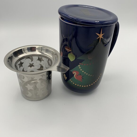 Davids Tea Color Changing Nordic Mug Christmas Tree Navy W/Infuser - Picture 16 of 16
